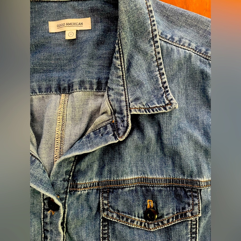 Oversized denim shirt dress XXL